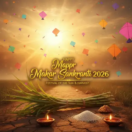 Free Happy Makar Sankranti Wishes 2026 Background Download