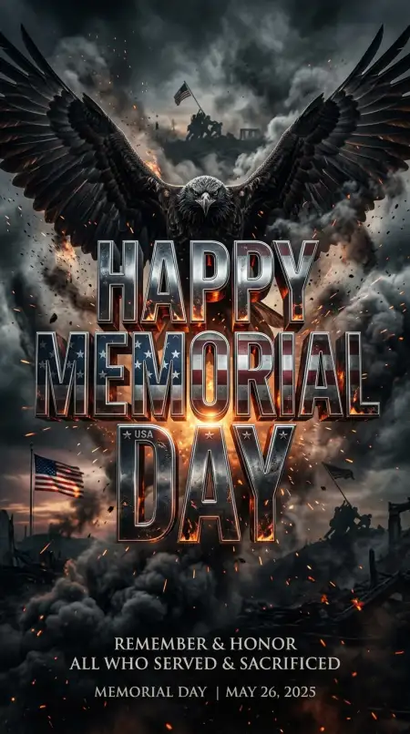 Happy Memorial Day 2026 Flyer Background - Free Happy Memorial Day 2026 Download