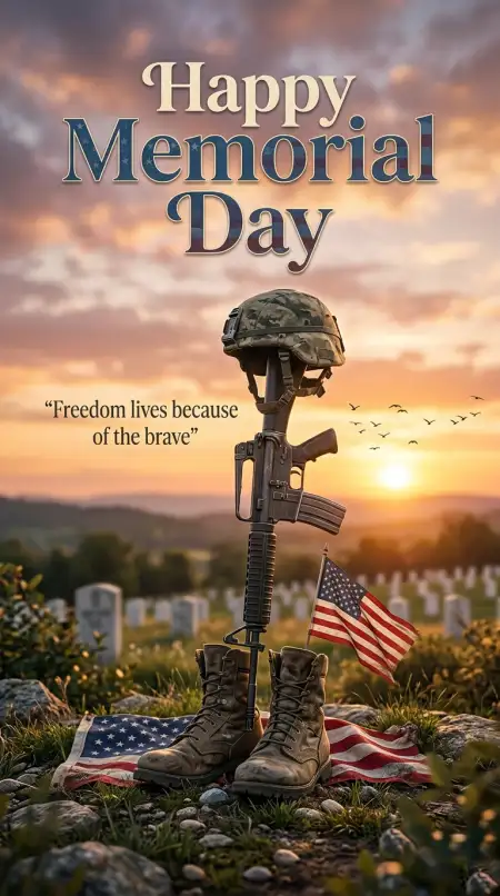 Happy Memorial Day 2026 Inspirational Quote Posters - Free Happy Memorial Day 2026 Download