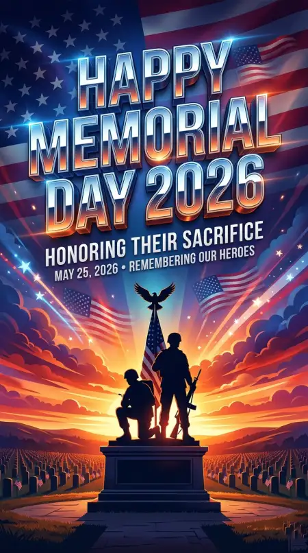 Happy Memorial Day 2026 Poster Templates - Free Happy Memorial Day 2026 Download