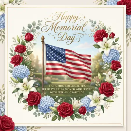 Happy Memorial Day 2026 Remembrance Greeting Cards - Free Happy Memorial Day 2026 Download