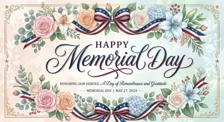 Happy Memorial Day 2026 Typography Design - Free Happy Memorial Day 2026 Download