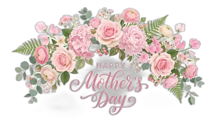 Happy Mothers Day Png Pink Flowers - Free Happy Mothers Day Png Download