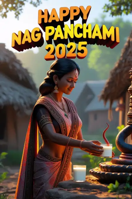 Happy Nag Panchami 2025 3d Text Wallpaper - Free Happy Nag Panchami Download