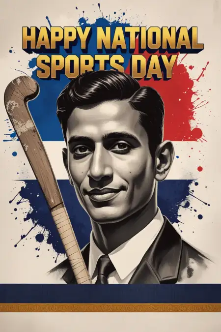 Happy National Sports Day 2025 Poster Template - Free Template Download