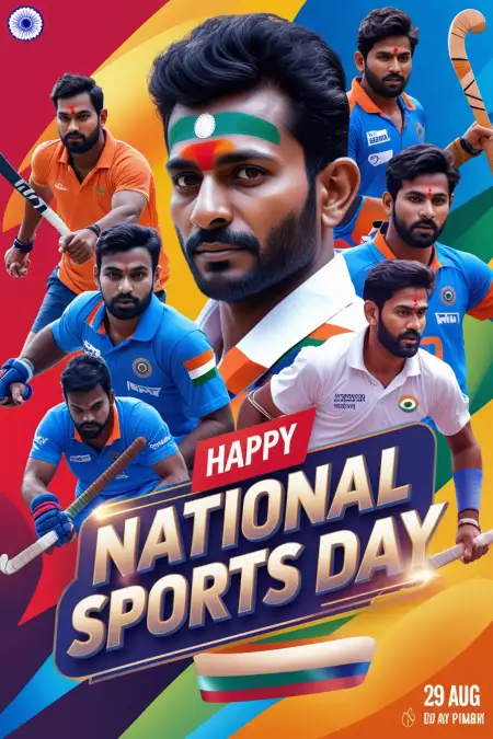 Happy National Sports Day Banner Design Free - Free Banner Download
