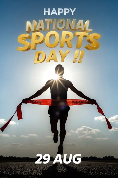 Happy National Sports Day Celebration Banner Design - Free Banner Download