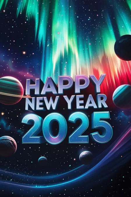 Happy New Year 2025 Twitter Post Graphics - Free Related Happy New Year 2025 Image