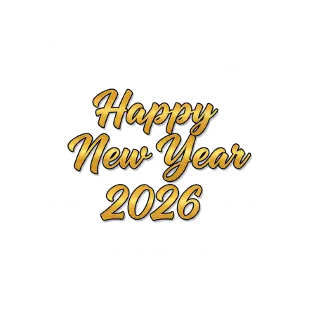 Free Happy New Year 2026 4k Png PNG Image Download