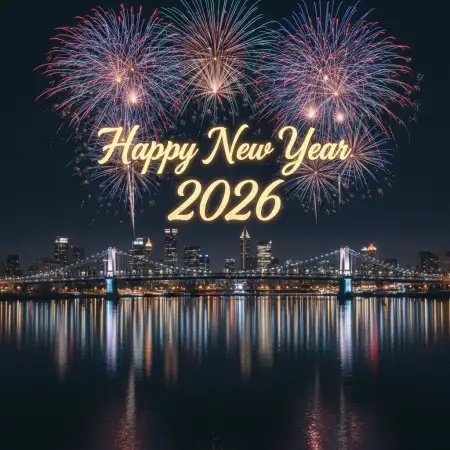 Free Happy New Year 2026 Celebration Night Sky Fireworks Background Download