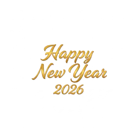 Free Happy New Year 2026 Floral Png PNG Image Download
