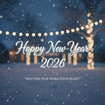 Happy New Year 2026 Greeting Card Calligraphy Design - Free Happy New Year Download