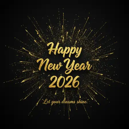 Happy New Year 2026 Greeting Card With Champagne - Free Happy New Year Download