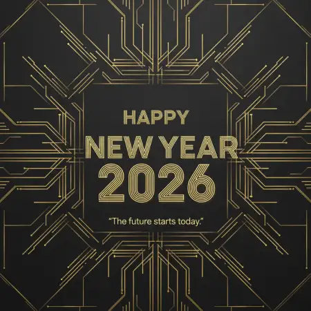 Happy New Year 2026 Greeting Card With Fireworks - Free Happy New Year Download