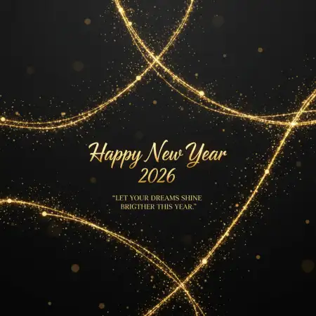 Happy New Year 2026 Greeting Card With Wishes - Free Happy New Year Download