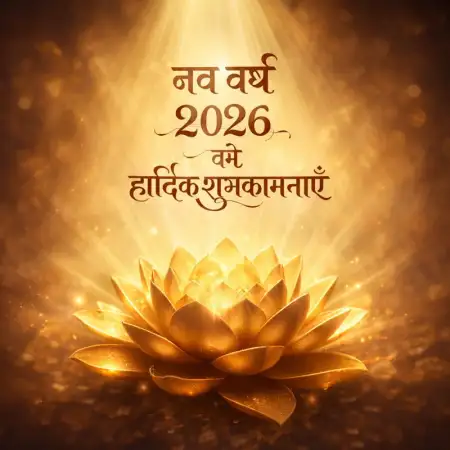 Happy New Year 2026 Hindi Greeting Png - Free Happy New Year Download