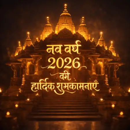 Happy New Year 2026 Hindi Stylish Font Text - Free Happy New Year Download