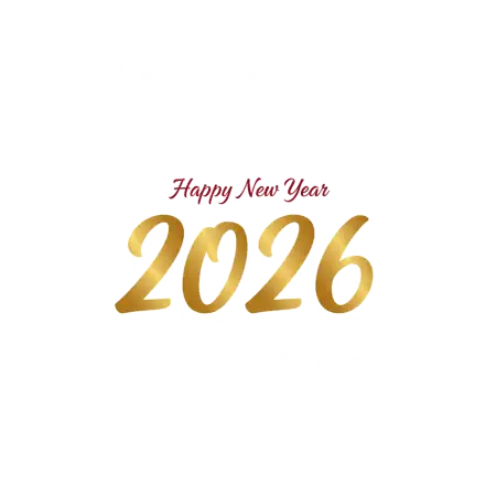 Free Happy New Year 2026 Minimal Png PNG Image Download