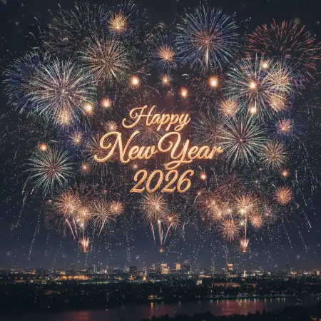 Free Happy New Year 2026 Minimalist Background Background Download