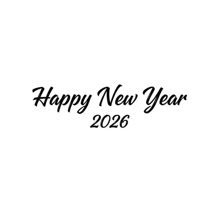 happy new year 2026 neon text png