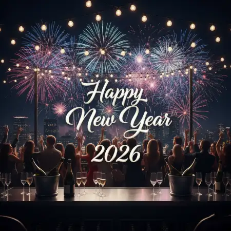Happy New Year 2026 Night Sky Background - Free Happy New Year 2026 Background Download