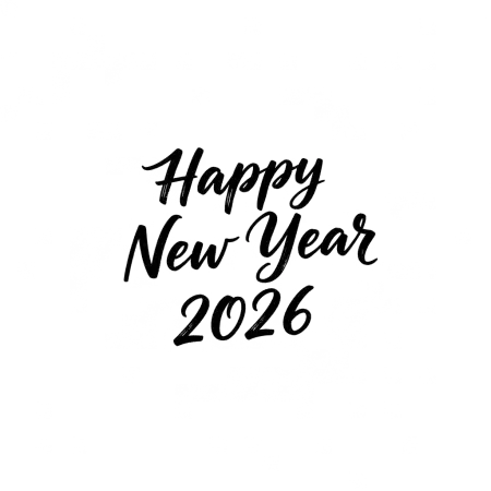 Free Happy New Year 2026 Party Text Png PNG Image Download