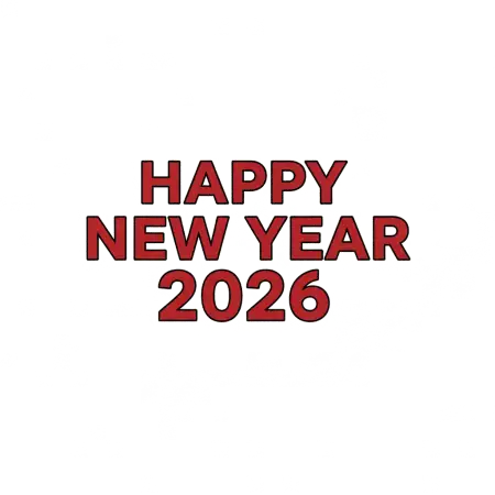 Happy New Year 2026 Png Design Resource - Free Png Design Download