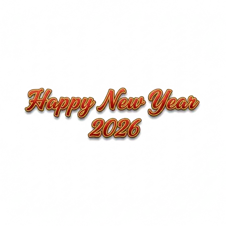 Free Happy New Year 2026 Png Editable PNG Image Download