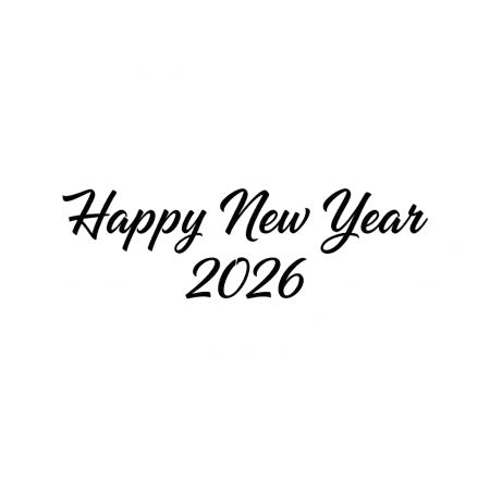 Free Happy New Year 2026 Png Handwritten Style PNG Image Download