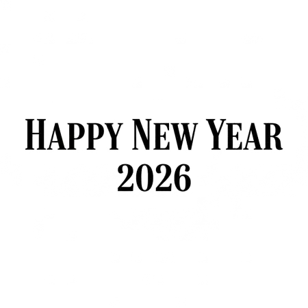 Free Happy New Year 2026 Png Modern Calligraphy PNG Image Download