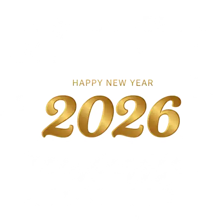 Free Happy New Year 2026 Png Text For Whatsapp PNG Image Download