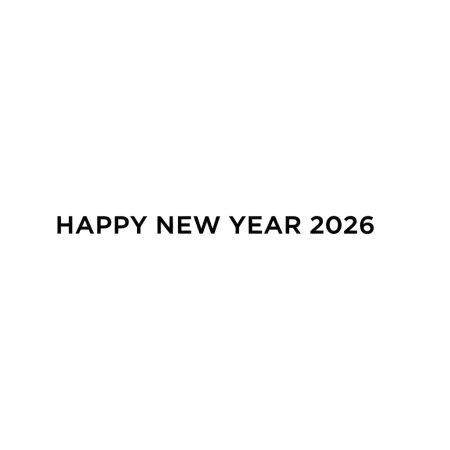 Free Happy New Year 2026 Png Text Gold Calligraphy PNG Image Download