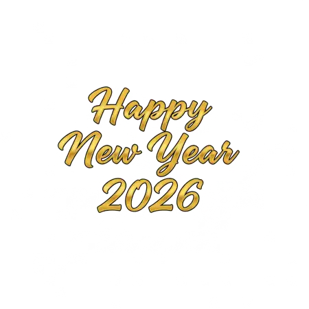 Free Happy New Year 2026 Png Text Hd Quality PNG Image Download