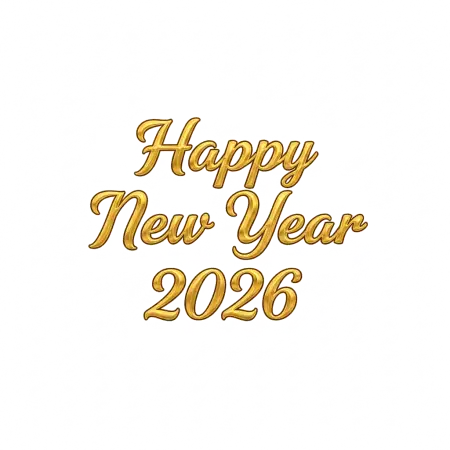 Free Happy New Year 2026 Png Transparent Text PNG Image Download