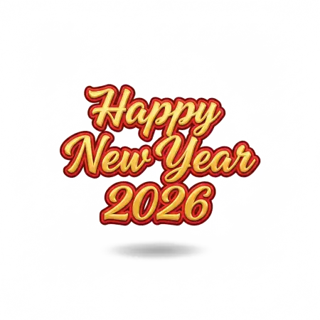 Free Happy New Year 2026 Transparent Png PNG Image Download
