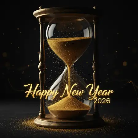 Free Happy New Year 2026 Typography Design Background Download