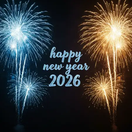 Free Happy New Year 2026 Typography Design Background Download