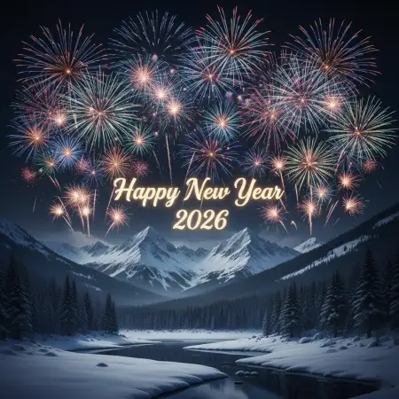 Happy New Year 2026 Wishes Greeting Card - Free New Year Greeting Card Download