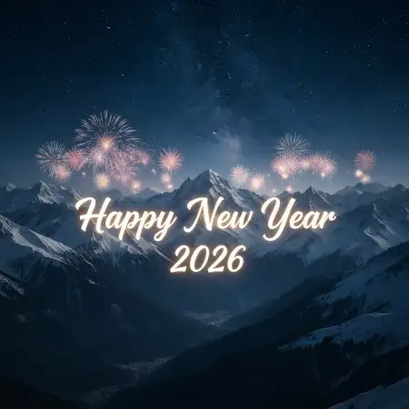 Free Happy New Year 2026 Wishes Heart Touching Background Download