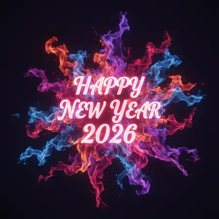 Free Happy New Year 2026 Wishes Text Background Download