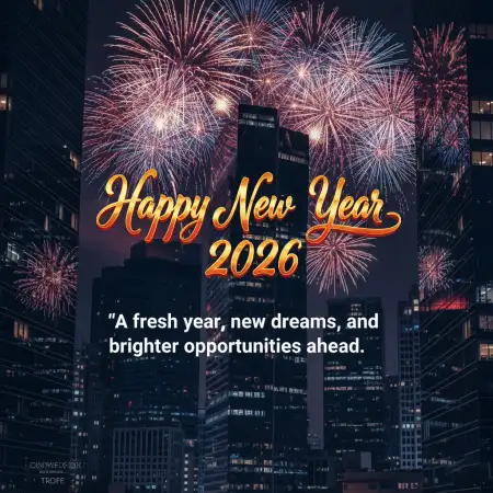 Free Happy New Year 2026 Wishes With Love Quotes Background Download