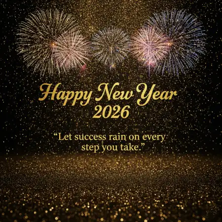 Free Happy New Year 2026 Wishes With Motivational Quotes Background Download