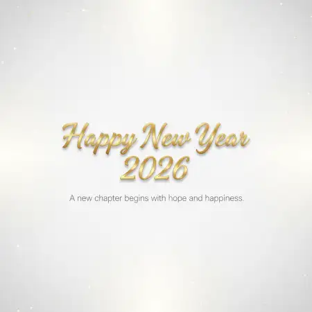 Free Happy New Year 2026 Wishes With Quote Banner Background Download