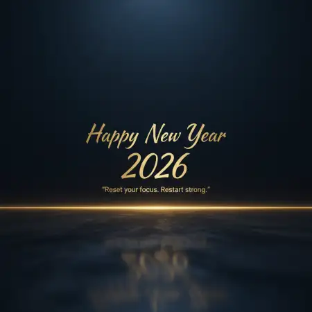 Free Happy New Year 2026 Wishes With Quote Card Background Download