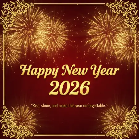 Free Happy New Year 2026 Wishes With Quote Poster Background Download