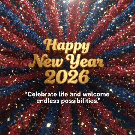 Free Happy New Year 2026 Wishes With Quotes For Status Background Download