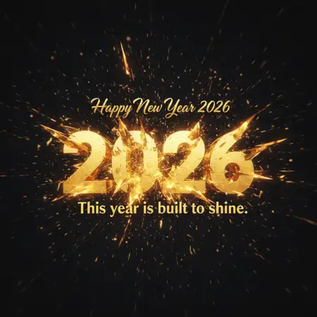 Free Happy New Year 2026 Wishes With Quotes In English Background Download
