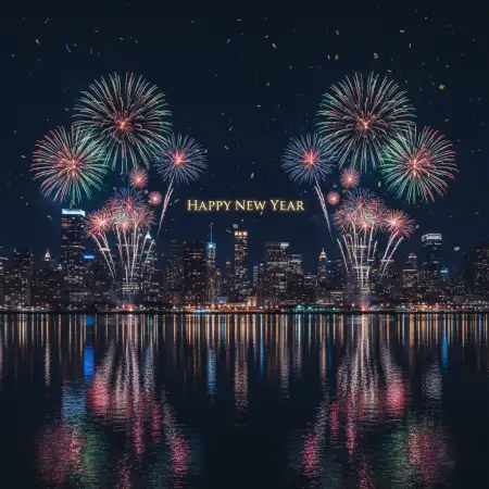 Free Happy New Year Background Fireworks Hd Background Download