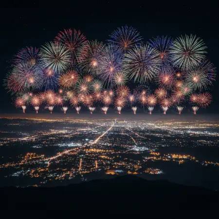 Free Happy New Year Fireworks Background Hd Background Download