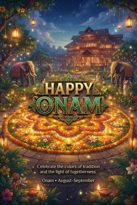 Happy Onam 2026 Animated Images - Free Happy Onam 2026 Download